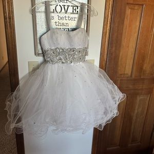 Short White Sherri Hill Dress Size 2